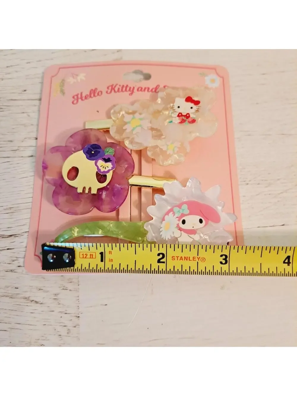 Sanrio Hello Kitty & Friends Floral Hair Clip Set Kuromi Kawaii Twee Cottagecore